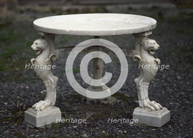 Small table in the garden, The House of the Stags, Herculaneum, Italy, 1st century. Creator: Unknown.