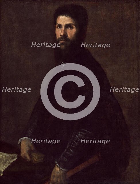 Man Holding a Flute, c.between 1560 and 1565. Creator: Titian.