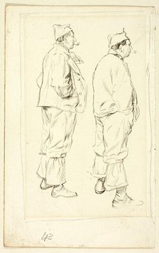 Two Sketches of Standing Laborer, n.d. Creator: Henry Stacy Marks.