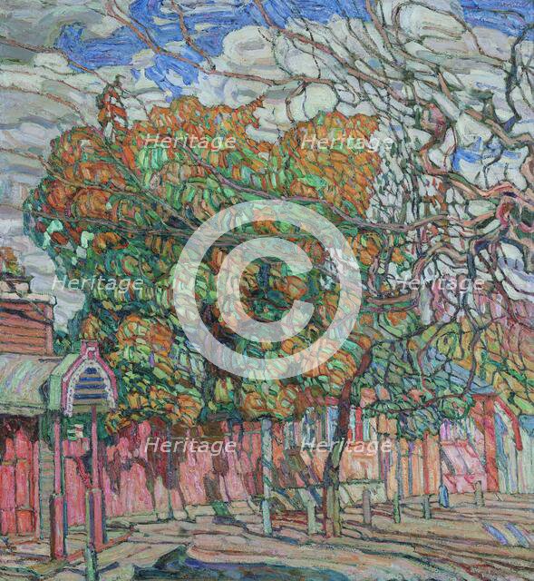 A City View. Autumn, 1914. Creator: Manievich (Manevich), Abraham (Abram) (1883-1942).