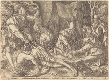 Traveler among Thieves, 1554. Creator: Heinrich Aldegrever.
