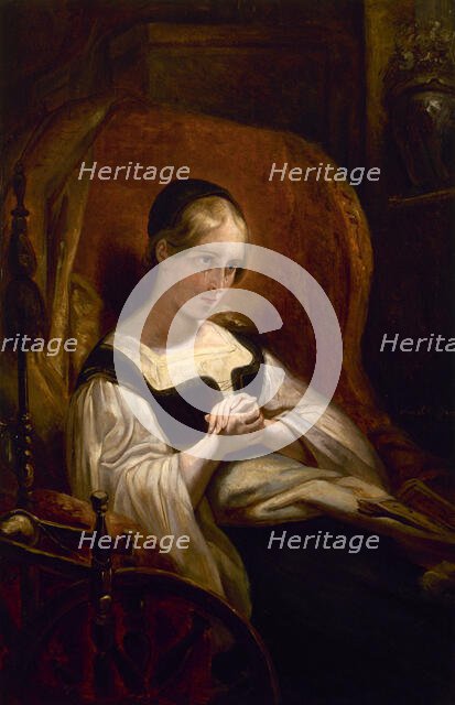 Marguerite at the spinning wheel, c1831. Creator: Ary Scheffer.