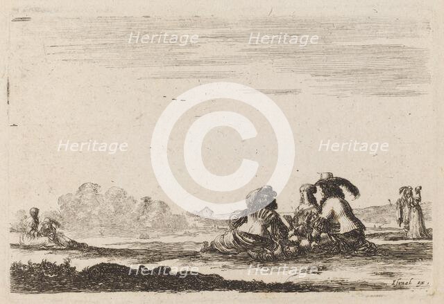 Lords and Ladies Conversing, 1642. Creator: Stefano della Bella.