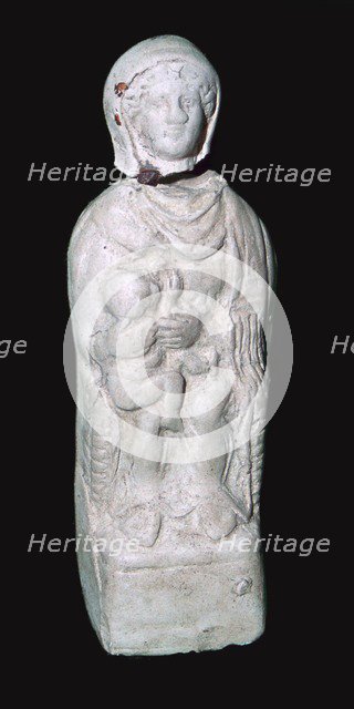 Statuette of a Celtic mother-goddess. Artist: Unknown