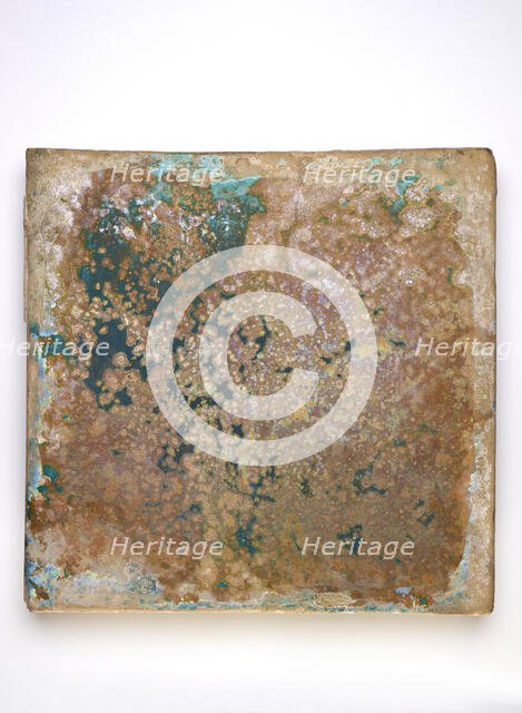 Tile, large, square, 11th-12th century. Creator: Unknown.