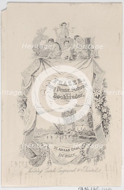 Trade card for Frazer, Army Printer, Stationer and Bookbinder, 19th century. Creator: Anon.