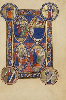 The Magi Before Herod; The Adoration of the Magi; The Dream of the Magi, about 1250-1260. Creator: Unknown.