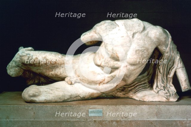 Cephisus or Illisus from the west pediment of the Parthenon, 447-432 BC. Artist: Unknown