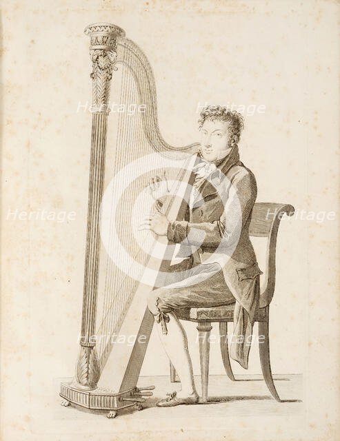 Portrait of the composer and harpist Nicolas-Charles Bochsa (1789-1856), c. 1830. Creator: Anonymous.