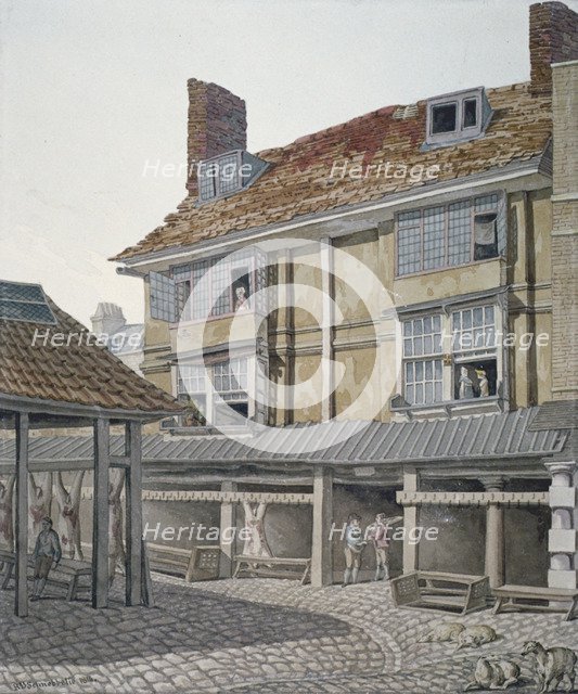 Leadenhall Market, City of London, 1814.                                               Artist: Robert Blemmell Schnebbelie