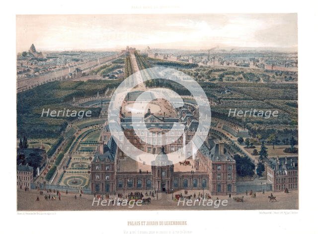 Le Palais du Luxembourg et son Jardin, 1850. Creator: Benoist, Félix (1818-1896).