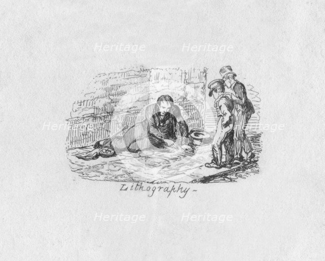 'Lithography', 1829. Artist: George Cruikshank.