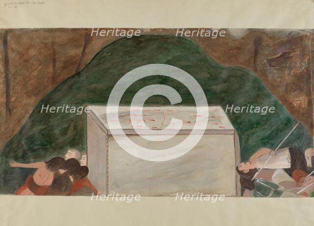 Station of the Cross No. 14: "Jesus is Laid in His Tomb", c. 1936. Creator: William Herbert.