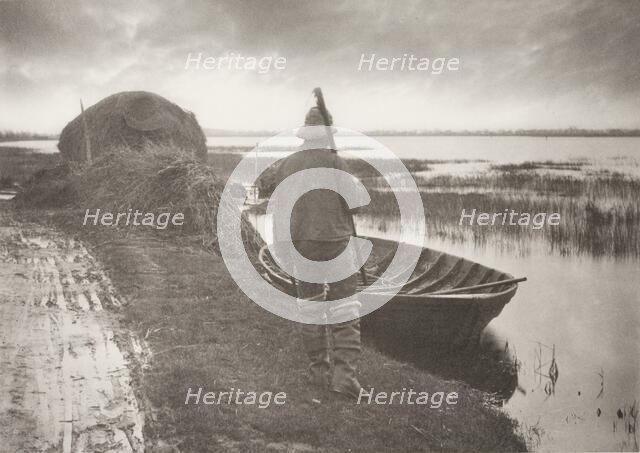 Marshman Going to Cut Schoof-Stuff, 1886. Creator: Peter Henry Emerson.