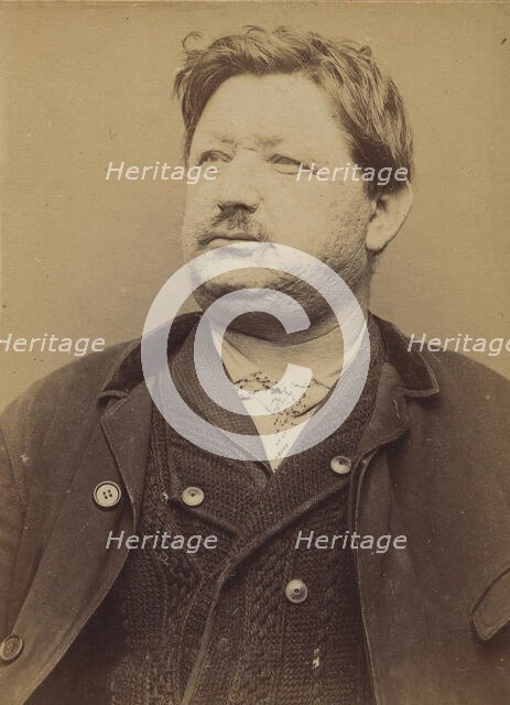 Arnaud. Eugène. 47 ans, né à Villeveyrac (Hérault). Ferblantier. Anarchiste. 20/3/94., 1894. Creator: Alphonse Bertillon.