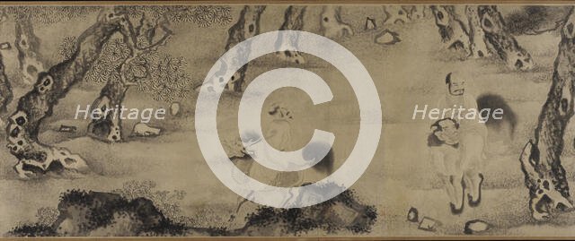 Luohans Moving Through Forests and Sea, Ming dynasty, 16th-17th century. Creator: Unknown.