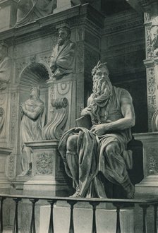 Moses, sculpture by Michelangelo in the Church of San Pietro in Vincoli, Rome, Italy, c1926 (1927). Artist: Eugen Poppel.