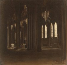 Salisbury Cathedral - The Nave, from the South Transept, 1858. Creator: Roger Fenton.