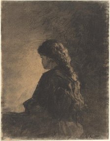 Seated Girl, c. 1875. Creator: William Morris Hunt.
