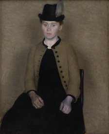 Portrait of Ida Ilsted, later the Artist's Wife, 1890. Creator: Vilhelm Hammershoi.