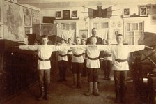 School Gymnastics, 1909. Creator: Nikolai Georgievich Katanaev.