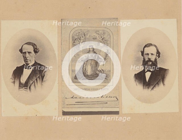 [Baron von Magnus, autograph of Emperor Maximilian of Mexico, Dr. Bosch], 1867. Creator: François Aubert.