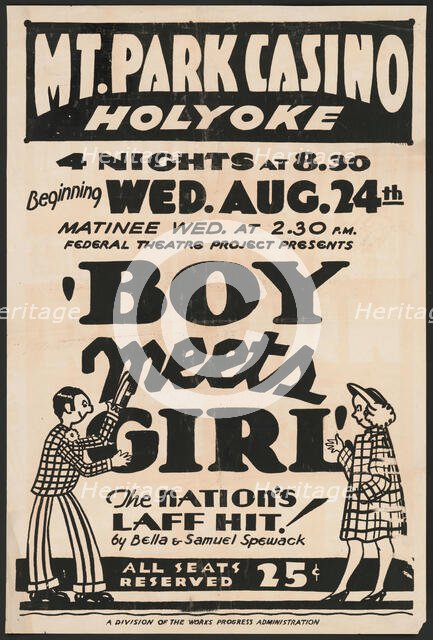 Boy Meets Girl, Holyoke, MA, 1938. Creator: Unknown.
