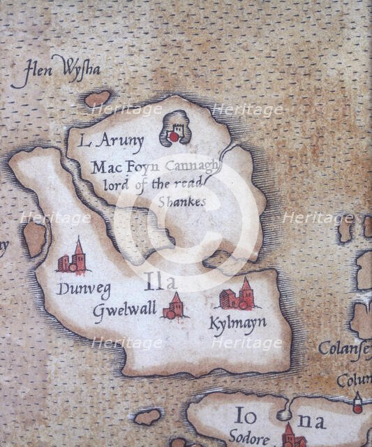 The island of Islay, 1564. Creator: Gerardus Mercator.