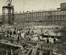 Construction of New Government Offices, Great George Street, Westminster, London, 1902 Artist: SB Bolas & Co.