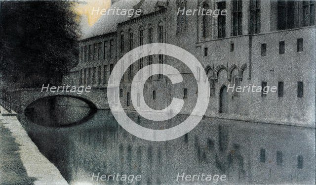 Souvenir de Flandre. Un canal, 1904. Creator: Khnopff, Fernand (1858-1921).