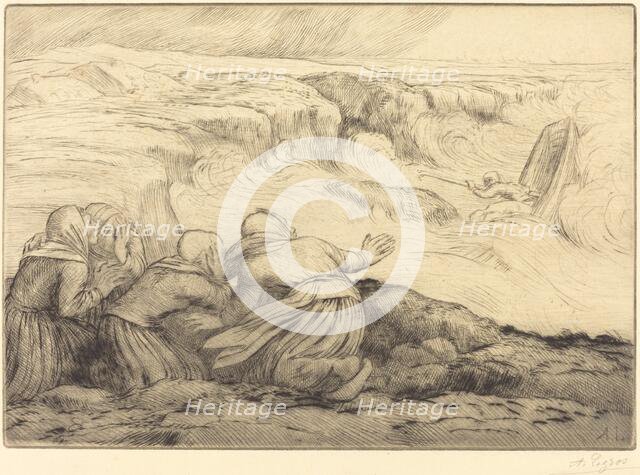 Small Boat in Peril (Barque en peril). Creator: Alphonse Legros.