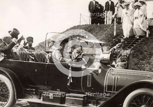Emperor Nicholas II and Président Poincaré in Saint Petersburg in July 1914, 1914.
