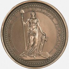 Medal after the Seal of the First French Republic, 1792. Creator: Historic Object.