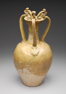 Amphora with Three Dragon-Shaped Handles, Tang dynasty (618-907), 8th century. Creator: Unknown.