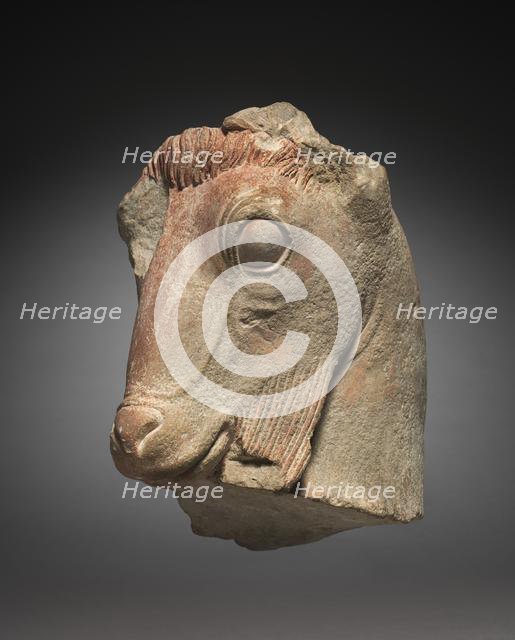 Fragment of a Goat's Head, c. 500 BC. Creator: Unknown.