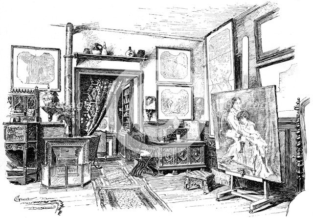 The smaller studio of Paul-Jacques-Aime Baudry, c1880-1882. Artist: Unknown