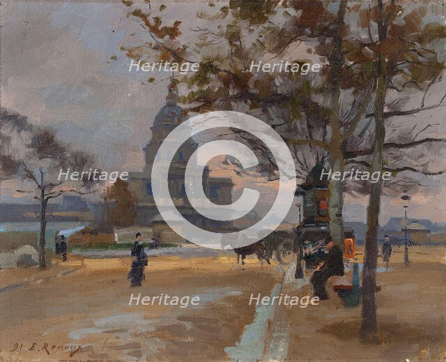 Le Dôme des Invalides vu depuis l'avenue de Ségur, 1914. Creator: Jules Ernest Renoux.