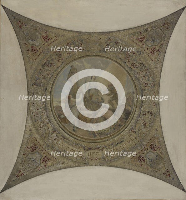 Esquisse pour l'Hôtel de Ville de Paris (galerie Lobau) : Fluctuat Nec Mergitur, 1890. Creator: Hector d' Espouy.