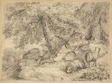 Shepherd Boy with Lambs in Woods, n.d. Creator: George Morland.