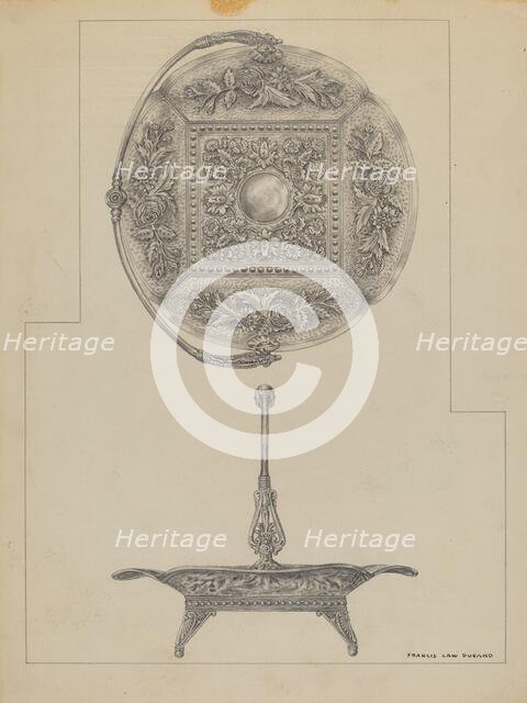 Silver Cake Dish, c. 1936. Creator: Francis Law Durand.