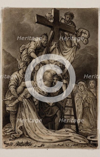 Descent from the Cross, early 19th century. Creators: Alexandre Joseph Desenne, Jesus Christ.