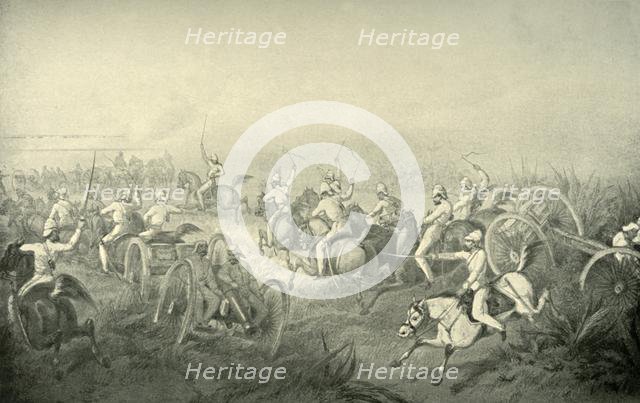 'Indian Horse Artillery Galloping Into Action', 1850s, (1901). Creator: George Francklin Atkinson.