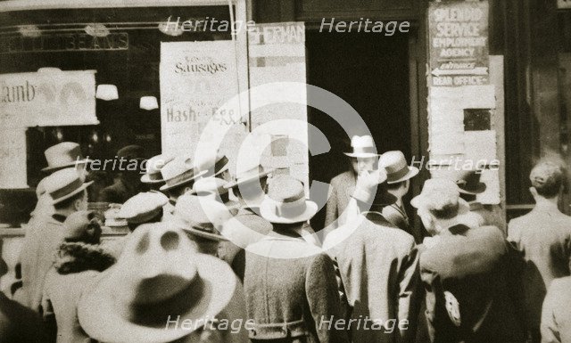 Employment office, on Sixth Avenue near Forty-third Street, New York, early 1930s. Artist: Unknown