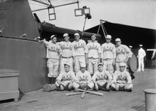 Baseball team on ship named WASHINGTON (baseball), c1911. Creator: Bain News Service.