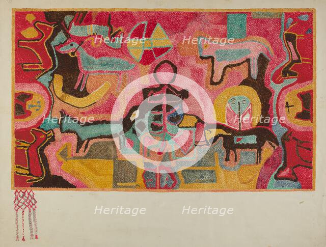 Hooked Rug, c. 1937. Creator: Marjery Parish.