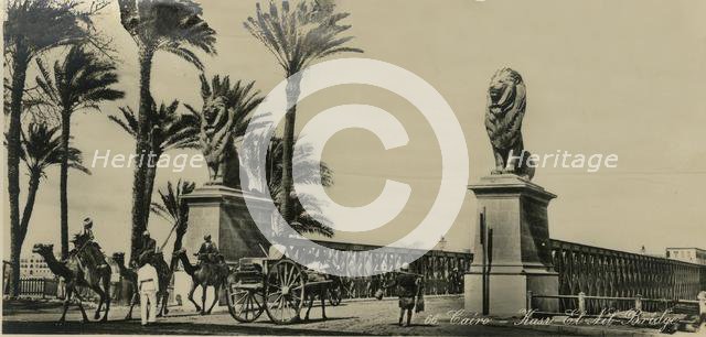 'Cairo - Kasr-El-Nil Bridge', c1930-c1939. Creator: Unknown.