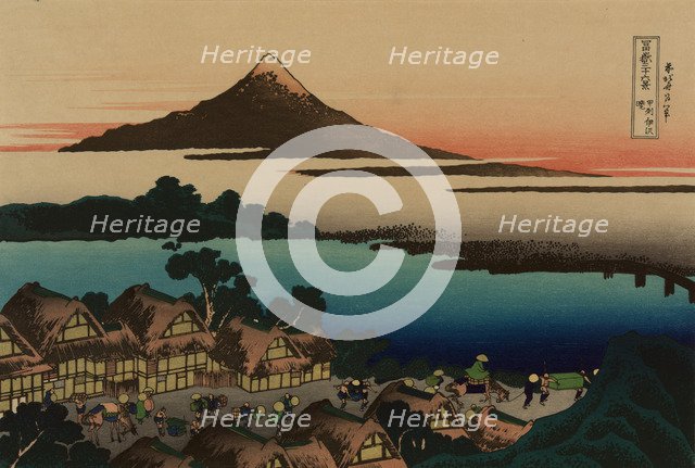 Dawn at Isawa in the Kai province (from a Series "36 Views of Mount Fuji"), 1830-1833.