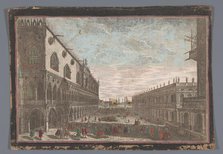 View of the San Marco square in Venice, 1700-1799. Creator: Anon.