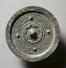Mirror with Four Nipples, Quasi-Dragons, and Birds, late 3rd Century BC - early 1st Century. Creator: Unknown.