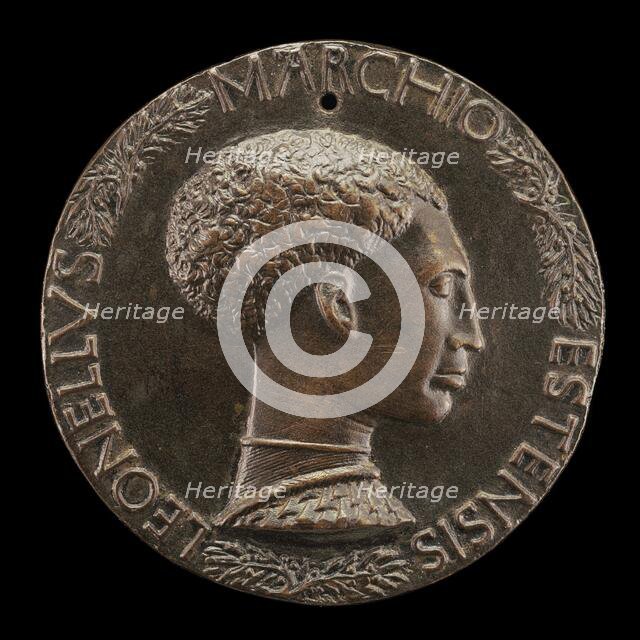 Leonello d'Este, 1407-1450, Marquess of Ferrara 1441 [obverse], c. 1440/1444. Creator: Pisanello.
